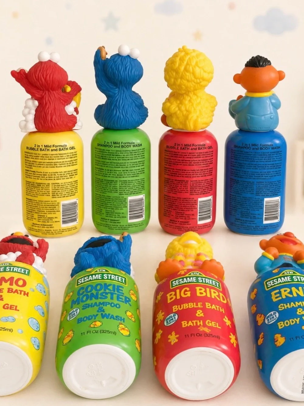 Sesame Street Bubble Bath & Shampoo Pack set vintage 1997 full bottles